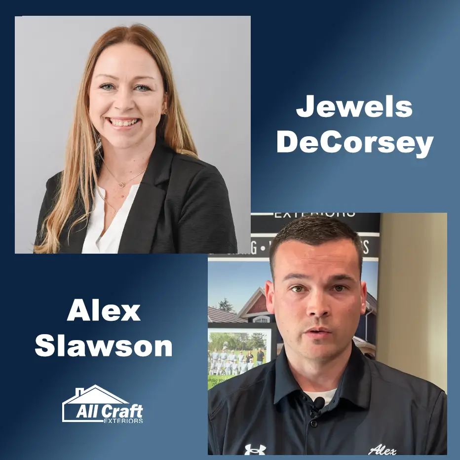 Picture showing two All Craft Exterior employees