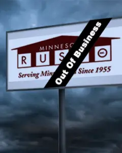 Closed business sign representing the impact of a private-equity-backed contractor shutdown in Minnesota