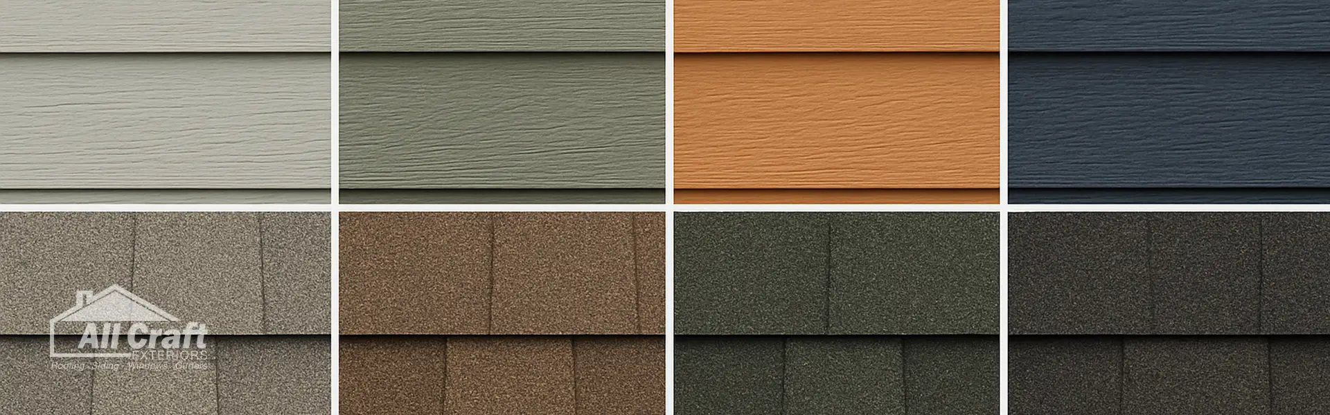 2026 colors of the year shown in exterior siding and shingle swatches
