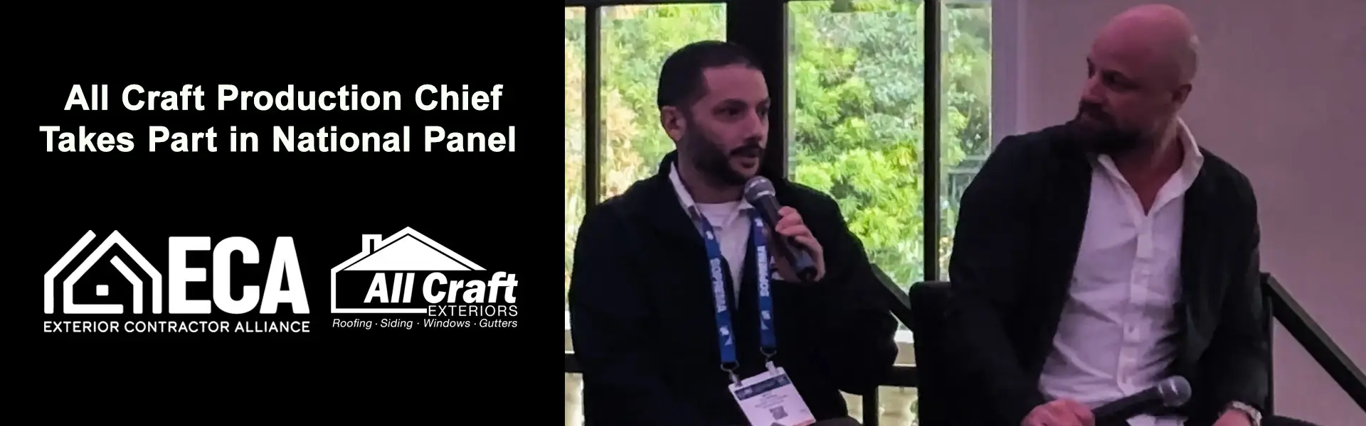 Matt Peterson took part in a roofing panel discussion in Las Vegas