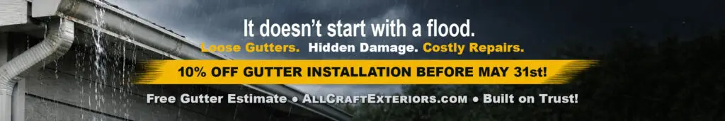 Seamless gutter installation on home in Rochester MN to prevent water damage